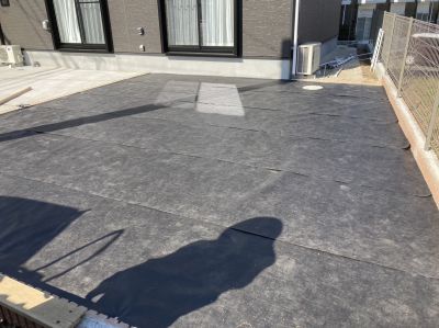 熊本市　個人様宅　防草シート　施工